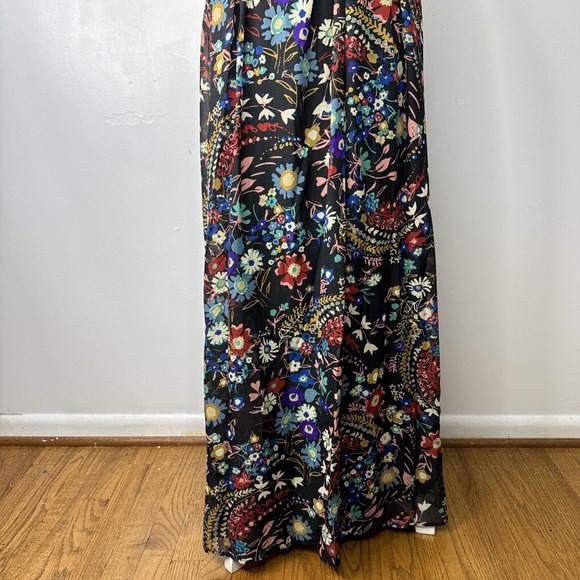 Beige By Eci Sleeveless Maxi Dress Small Floral Boho Cottage Core Maxi NWT - Picture 7 of 16